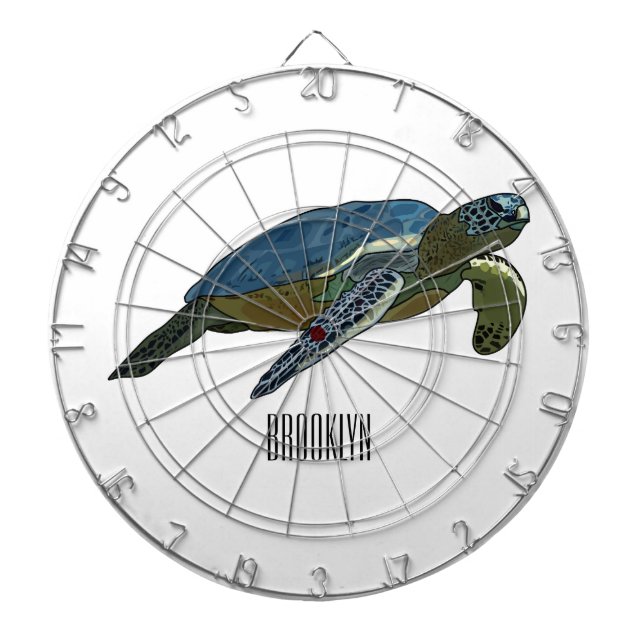 Cible De Fléchettes Sea turtle cartoon (Devant)