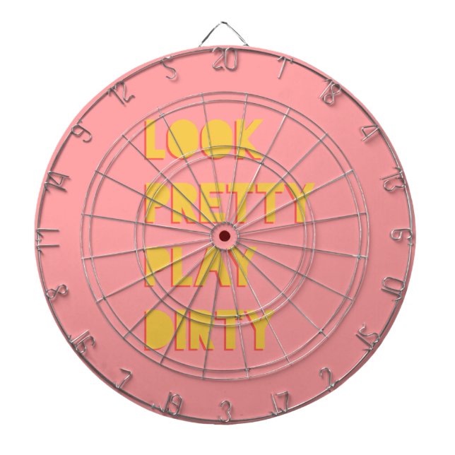 Cible De Fléchettes Semblez le rose sale de citation de joli jeu (Devant)