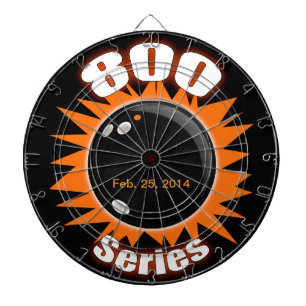 Cible De Fléchettes Série 800 en noir et orange