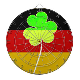 Cible De Fléchettes Shamrock du drapeau irlandais allemand Clover St P