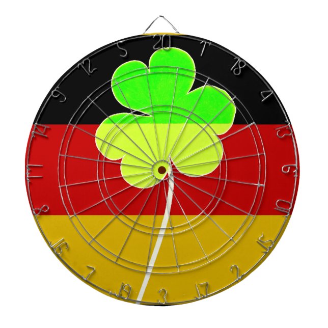 Cible De Fléchettes Shamrock du drapeau irlandais allemand Clover St P (Devant)
