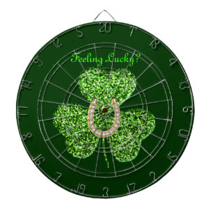 Cible de flechettes shamrock Et Horseshoe