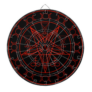 Cible De Fléchettes Sigil de lune triple de Baphomet et sigil de
