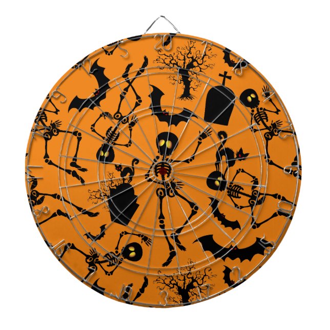 Cible De Fléchettes Skeletons d'Halloween Macabre Dance (Devant)