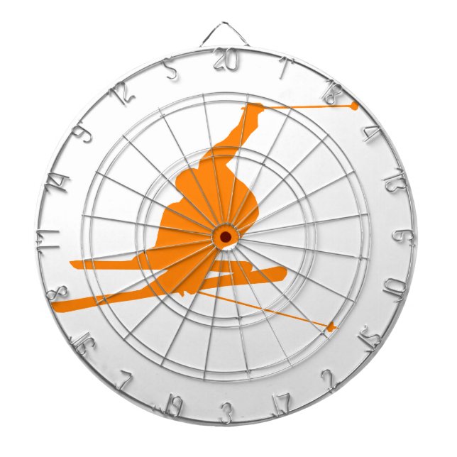 Cible De Fléchettes Ski De Neige Orange (Devant)