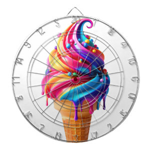 Cible De Fléchettes SlipperyJoe's vibrante crème glacée cone classique