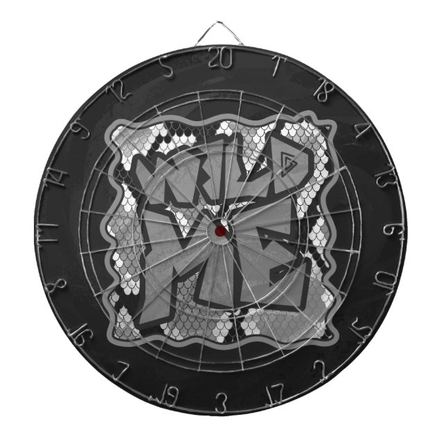 Cible De Fléchettes Snake Yellow et Gold Print (Devant)