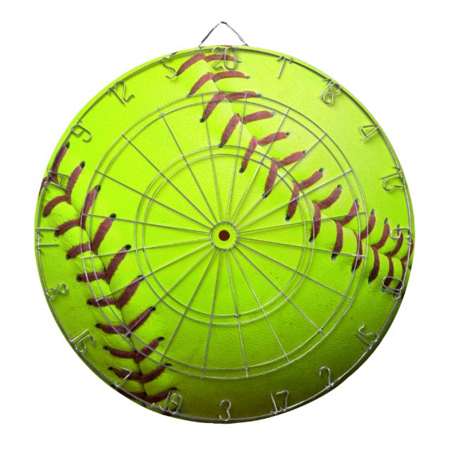 Cible De Fléchettes Softball Yellow Fast Pitch 8U 10U 12U Dartboard (Devant)