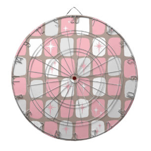 Cible de flechettes Starbursts rose rétro