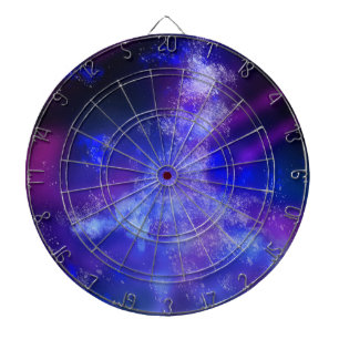 Cible De Fléchettes Starry Night Sky Blue Sapphire Darboard