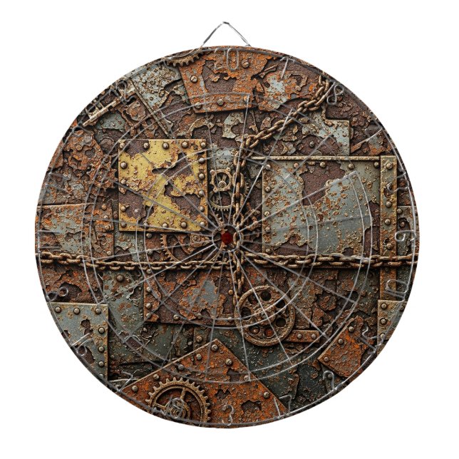 Cible de fléchettes Steampunk (Devant)