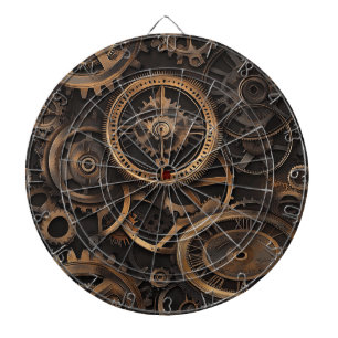 Cible de fléchettes Steampunk vintage
