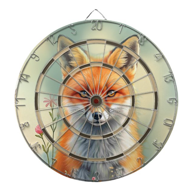 Cible De Fléchettes Striking Eyes of a Cunning Red Fox Regulation (Devant)