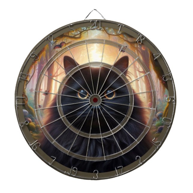 Cible De Fléchettes Super Chat Noir vous regarde Réglementation (Devant)