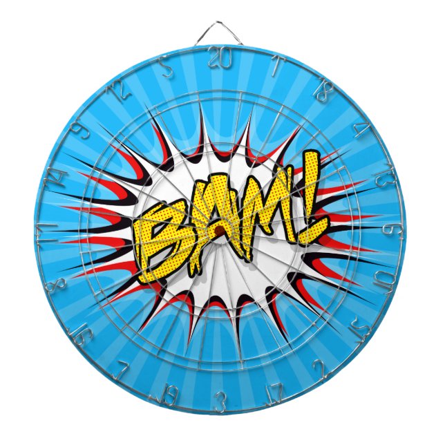 Cible De Fléchettes Super Héros Classic Bam ! Bulle d'action (Devant)