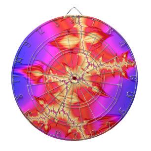 Cible De Fléchettes Super Hot Fizzure Fractal Art Abstrait