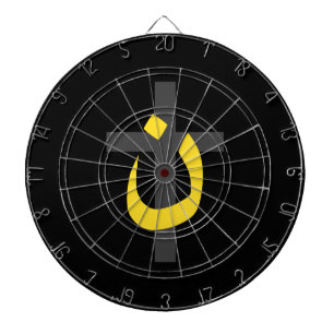 Cible De Fléchettes Symbole chrétien Nazaréen Solidarité Croix Noire