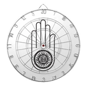 Cible De Fléchettes Symbole jaïn d'Ahimsa (Main de non-violence)