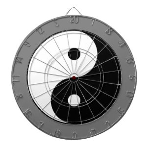 Cible De Fléchettes SYMBOLE YIN ET Yang (Taijitu taoïste chinois)