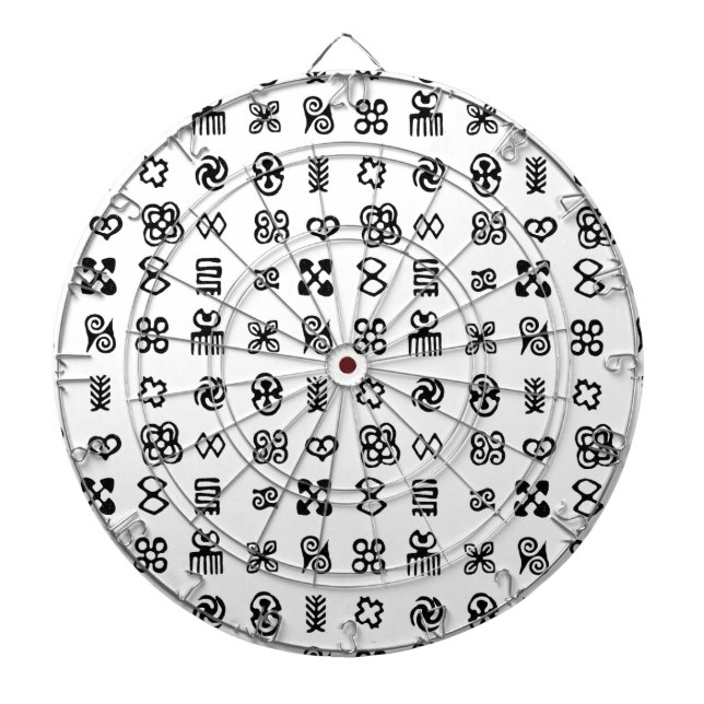 Cible De Fléchettes Symboles africains Adinkra (Devant)