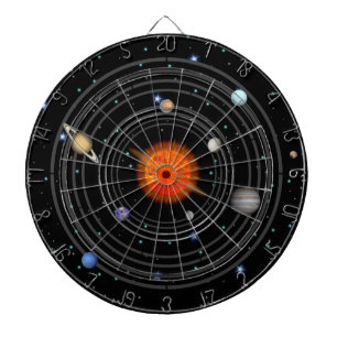 Cible De Fléchettes Système solaire dans le tableau de bord spatial