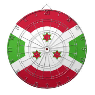Cible De Fléchettes Tableau avec Drapeau du Burundi