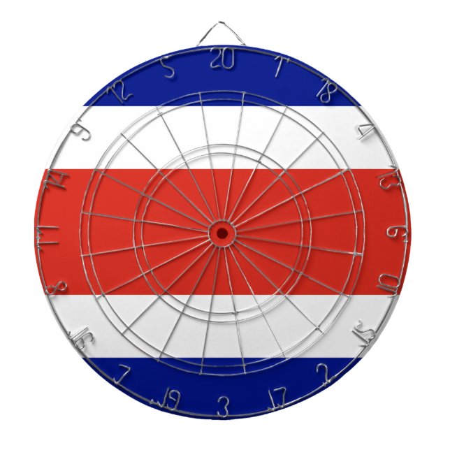 Cible De Fléchettes Tableau avec Drapeau du Costa Rica (Devant)