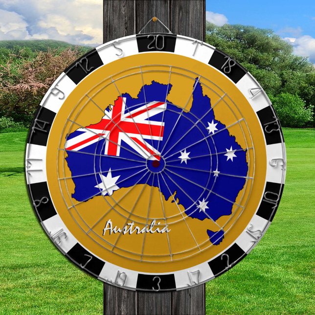 Cible De Fléchettes Tableau de bord Australie, Carte, Drapeau australi (Créateur téléchargé)