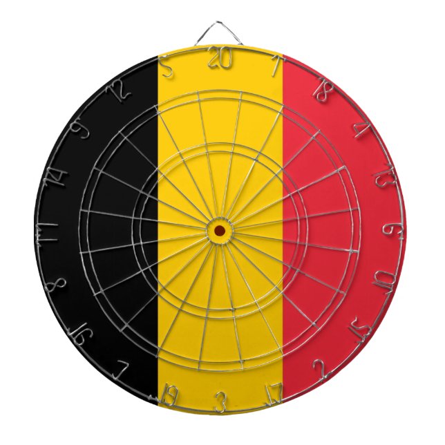 Cible De Fléchettes Tableau de bord avec Drapeau de Belgique (Devant)