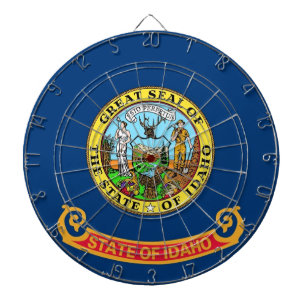 Cible De Fléchettes Tableau de bord avec Drapeau de l'Idaho, USA