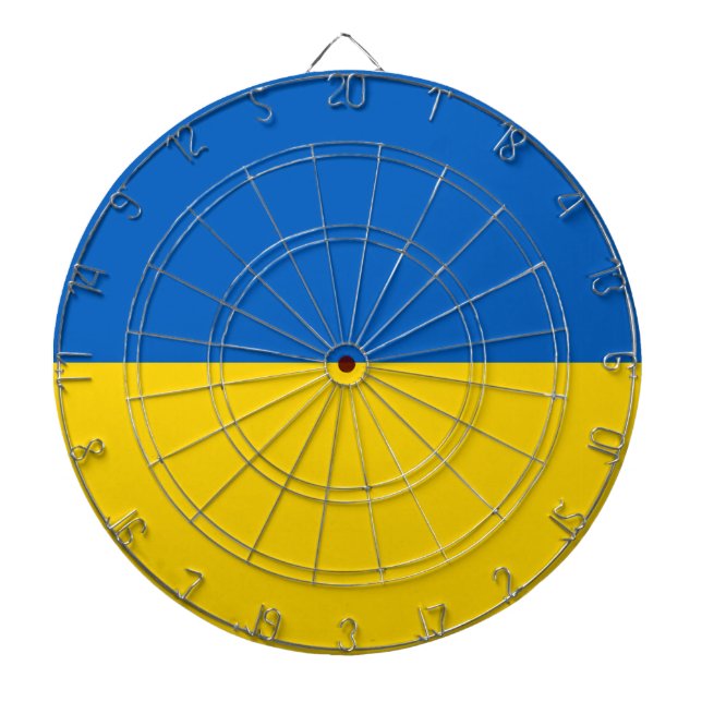 Cible De Fléchettes Tableau de bord avec drapeau de l'Ukraine (Devant)