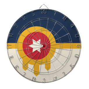 Cible De Fléchettes Tableau de bord avec drapeau de Tulsa, Oklahoma