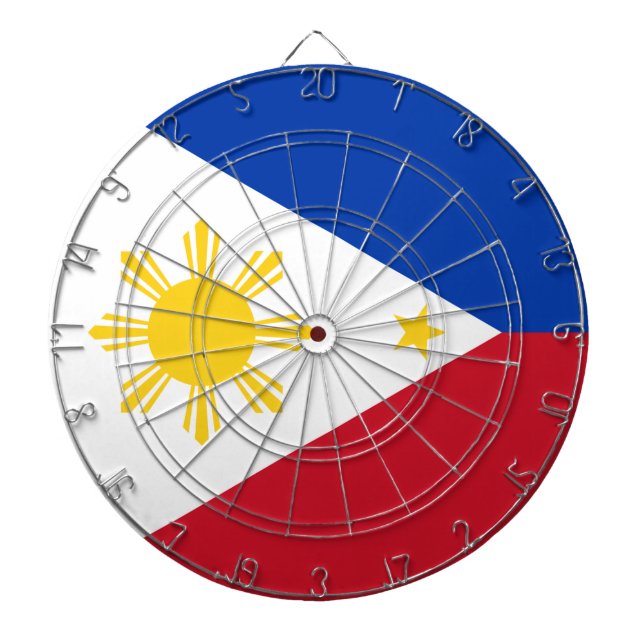 Cible De Fléchettes Tableau de bord avec drapeau des Philippines (Devant)