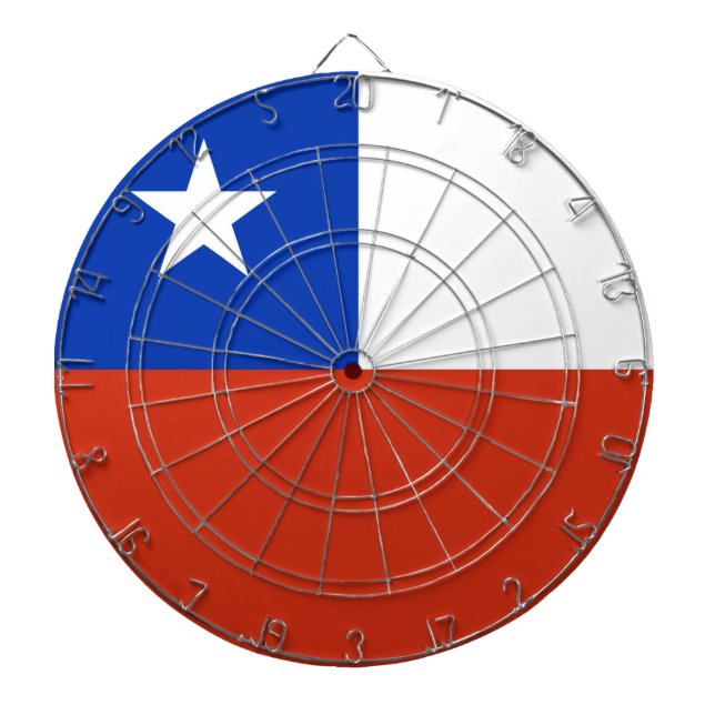 Cible De Fléchettes Tableau de bord avec drapeau du Chili (Devant)