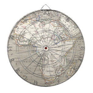 Cible De Fléchettes Tableau de bord Carte vintage de l'Afrique