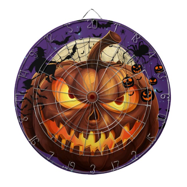 Cible De Fléchettes Tableau de bord Citrouille Halloween éffrayant (Devant)