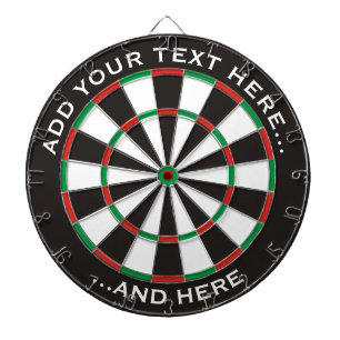 Cible De Fléchettes Tableau de bord classique avec texte personnalisé