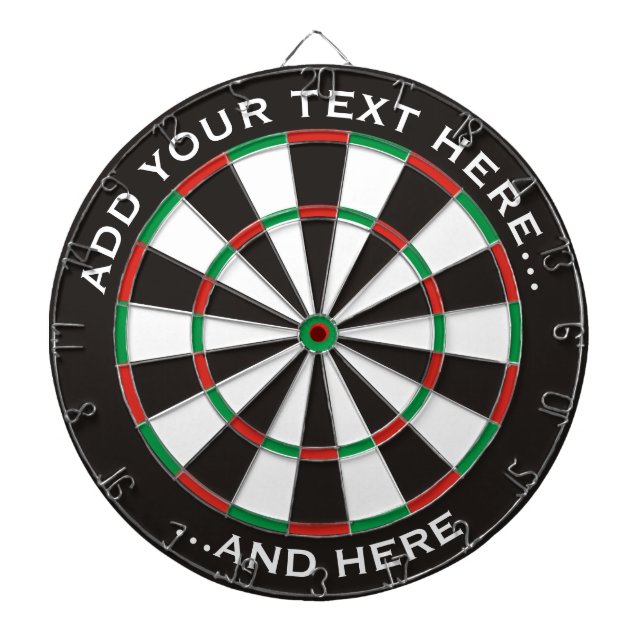 Cible De Fléchettes Tableau de bord classique avec texte personnalisé (Devant)