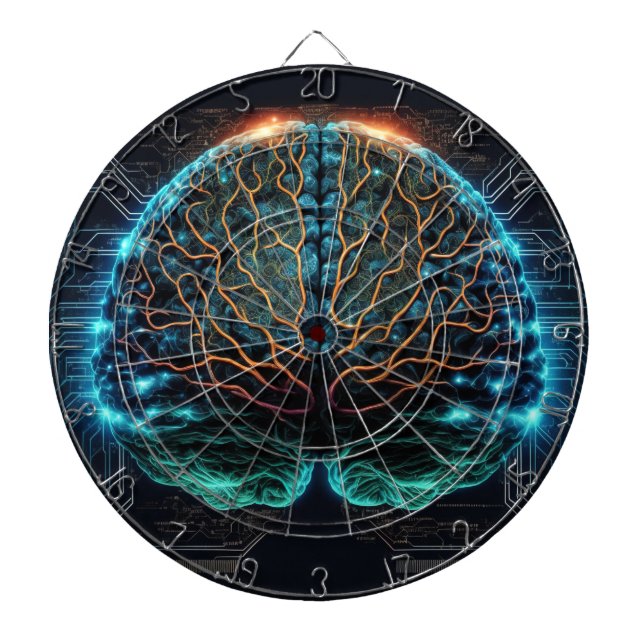 Cible De Fléchettes Tableau de bord Cyber Cerveau Ordinateur (Devant)