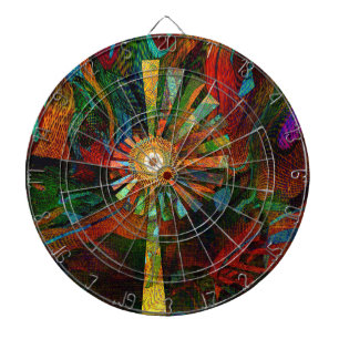 Cible De Fléchettes Tableau de bord d'art Abstrait