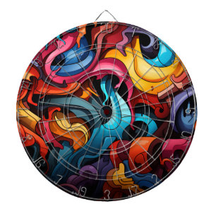 Cible De Fléchettes Tableau de bord des graffitis