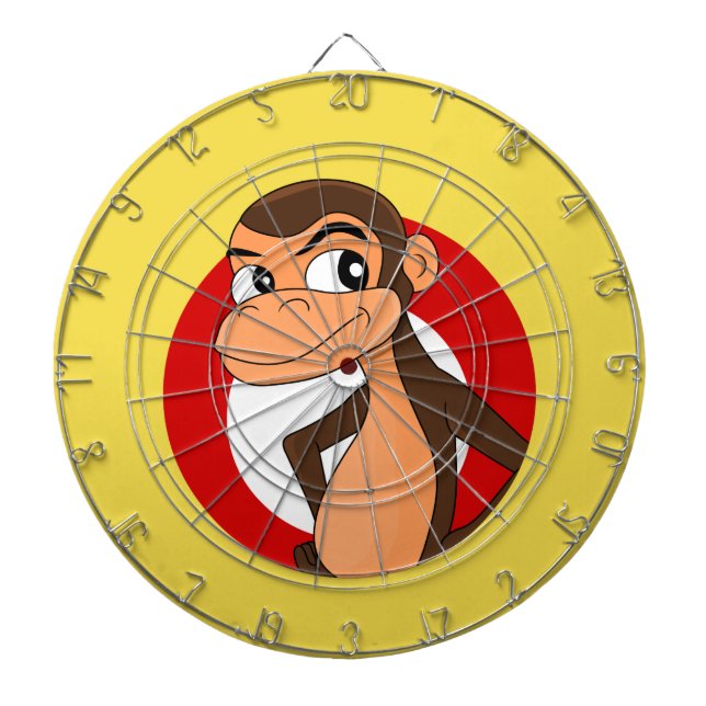Cible De Fléchettes Tableau de bord du dessin animé Chimp (Devant)