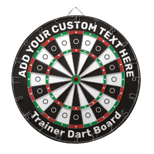 Cible De Fléchettes Tableau de bord du formateur avec texte personnali
