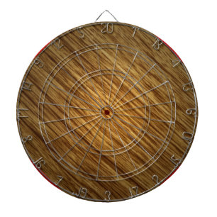 Cible De Fléchettes Tableau de bord du grain de bois