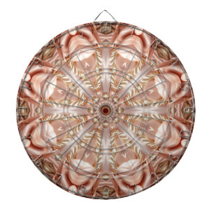 Cible De Fléchettes Tableau de bord floral de la Pêche orange