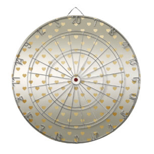 Cible De Fléchettes Tableau de bord Gold Hearts