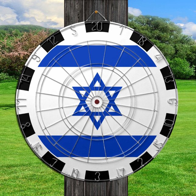 Cible De Fléchettes Tableau de bord Israël & Drapeau israélien / plate (Créateur téléchargé)