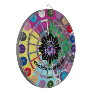 Cible De Fléchettes Tableau de bord multicolore