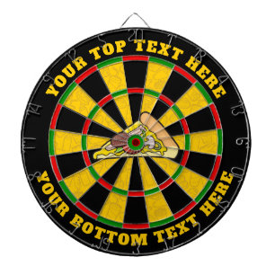 Cible De Fléchettes Tableau de bord Pizza Slice avec texte personnalis