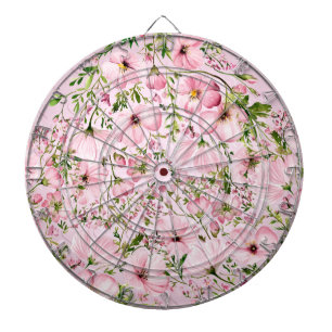 Cible De Fléchettes Tableau de bord rose floral